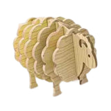 Maxbell Sheep Wooden Coaster Handcrafted Reusable Farmhouse Dining Table Decor