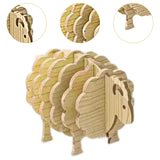 Maxbell Sheep Wooden Coaster Handcrafted Reusable Farmhouse Dining Table Decor