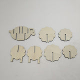Maxbell Sheep Wooden Coaster Handcrafted Reusable Farmhouse Dining Table Decor