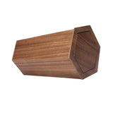 Maxbell Wooden Trash Can Compact Decorative Waste Basket for Office Bathroom Kitchen Walnut