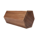 Maxbell Wooden Trash Can Compact Decorative Waste Basket for Office Bathroom Kitchen Walnut