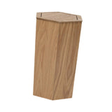 Maxbell Wooden Trash Can Compact Decorative Waste Basket for Office Bathroom Kitchen Fraxinus Mandshurica