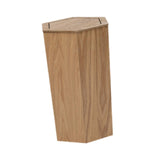 Maxbell Wooden Trash Can Compact Decorative Waste Basket for Office Bathroom Kitchen Fraxinus Mandshurica