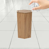 Maxbell Wooden Trash Can Compact Decorative Waste Basket for Office Bathroom Kitchen Fraxinus Mandshurica
