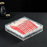 Maxbell Sashimi Tray Sushi Board Ice Chilled Serving Tray for Fruit Beverage Cheese M