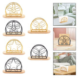 Maxbell Napkin Holder with Metal Wire Napkin Storage Box for Countertop Home Kitchen flower gold