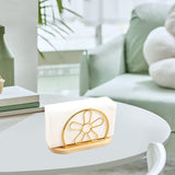 Maxbell Napkin Holder with Metal Wire Napkin Storage Box for Countertop Home Kitchen flower gold