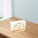 Maxbell Napkin Holder with Metal Wire Napkin Storage Box for Countertop Home Kitchen flower gold