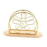 Maxbell Napkin Holder with Metal Wire Napkin Storage Box for Countertop Home Kitchen flower gold