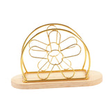 Maxbell Napkin Holder with Metal Wire Napkin Storage Box for Countertop Home Kitchen flower gold
