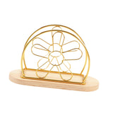 Maxbell Napkin Holder with Metal Wire Napkin Storage Box for Countertop Home Kitchen flower gold