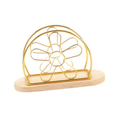 Maxbell Napkin Holder with Metal Wire Napkin Storage Box for Countertop Home Kitchen flower gold