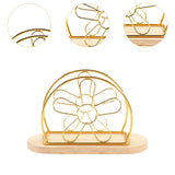 Maxbell Napkin Holder with Metal Wire Napkin Storage Box for Countertop Home Kitchen flower gold