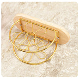 Maxbell Napkin Holder with Metal Wire Napkin Storage Box for Countertop Home Kitchen flower gold