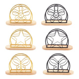 Maxbell Napkin Holder with Metal Wire Napkin Storage Box for Countertop Home Kitchen flower gold