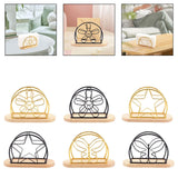 Maxbell Napkin Holder with Metal Wire Napkin Storage Box for Countertop Home Kitchen flower gold