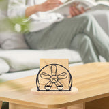 Maxbell Napkin Holder with Metal Wire Napkin Storage Box for Countertop Home Kitchen flower black