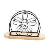 Maxbell Napkin Holder with Metal Wire Napkin Storage Box for Countertop Home Kitchen flower black