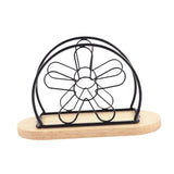 Maxbell Napkin Holder with Metal Wire Napkin Storage Box for Countertop Home Kitchen flower black