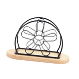 Maxbell Napkin Holder with Metal Wire Napkin Storage Box for Countertop Home Kitchen flower black