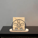 Maxbell Napkin Holder with Metal Wire Napkin Storage Box for Countertop Home Kitchen flower black