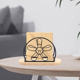 Maxbell Napkin Holder with Metal Wire Napkin Storage Box for Countertop Home Kitchen flower black