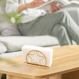 Maxbell Napkin Holder with Metal Wire Napkin Storage Box for Countertop Home Kitchen star and gold