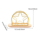 Maxbell Napkin Holder with Metal Wire Napkin Storage Box for Countertop Home Kitchen star and gold