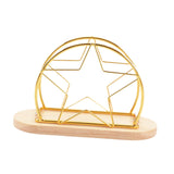 Maxbell Napkin Holder with Metal Wire Napkin Storage Box for Countertop Home Kitchen star and gold