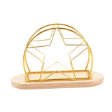 Maxbell Napkin Holder with Metal Wire Napkin Storage Box for Countertop Home Kitchen star and gold