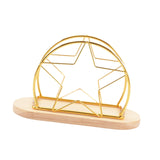 Maxbell Napkin Holder with Metal Wire Napkin Storage Box for Countertop Home Kitchen star and gold