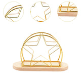 Maxbell Napkin Holder with Metal Wire Napkin Storage Box for Countertop Home Kitchen star and gold