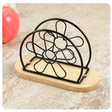 Maxbell Napkin Holder with Metal Wire Napkin Storage Box for Countertop Home Kitchen star and gold