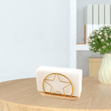 Maxbell Napkin Holder with Metal Wire Napkin Storage Box for Countertop Home Kitchen star and gold