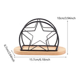 Maxbell Napkin Holder with Metal Wire Napkin Storage Box for Countertop Home Kitchen star black