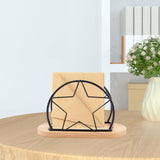 Maxbell Napkin Holder with Metal Wire Napkin Storage Box for Countertop Home Kitchen star black