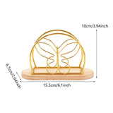 Maxbell Napkin Holder with Metal Wire Napkin Storage Box for Countertop Home Kitchen Butterfly gold