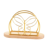 Maxbell Napkin Holder with Metal Wire Napkin Storage Box for Countertop Home Kitchen Butterfly gold
