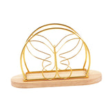 Maxbell Napkin Holder with Metal Wire Napkin Storage Box for Countertop Home Kitchen Butterfly gold