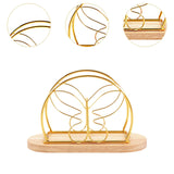 Maxbell Napkin Holder with Metal Wire Napkin Storage Box for Countertop Home Kitchen Butterfly gold