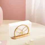 Maxbell Napkin Holder with Metal Wire Napkin Storage Box for Countertop Home Kitchen Butterfly gold