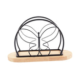 Maxbell Napkin Holder with Metal Wire Napkin Storage Box for Countertop Home Kitchen Butterfly black