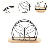 Maxbell Napkin Holder with Metal Wire Napkin Storage Box for Countertop Home Kitchen Butterfly black