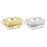 Maxbell Stainless Steel Chafing Dish Sturdy Warmer Server for Restaurant Home Buffet Gold