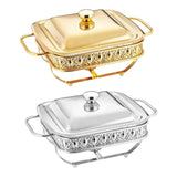 Maxbell Stainless Steel Chafing Dish Sturdy Warmer Server for Restaurant Home Buffet Gold