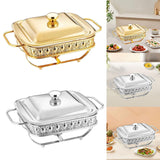 Maxbell Stainless Steel Chafing Dish Sturdy Warmer Server for Restaurant Home Buffet Gold