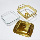 Maxbell Stainless Steel Chafing Dish Sturdy Warmer Server for Restaurant Home Buffet Gold