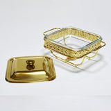 Maxbell Stainless Steel Chafing Dish Sturdy Warmer Server for Restaurant Home Buffet Gold