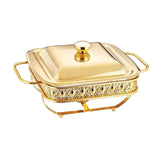 Maxbell Stainless Steel Chafing Dish Sturdy Warmer Server for Restaurant Home Buffet Gold