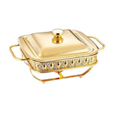 Maxbell Stainless Steel Chafing Dish Sturdy Warmer Server for Restaurant Home Buffet Gold